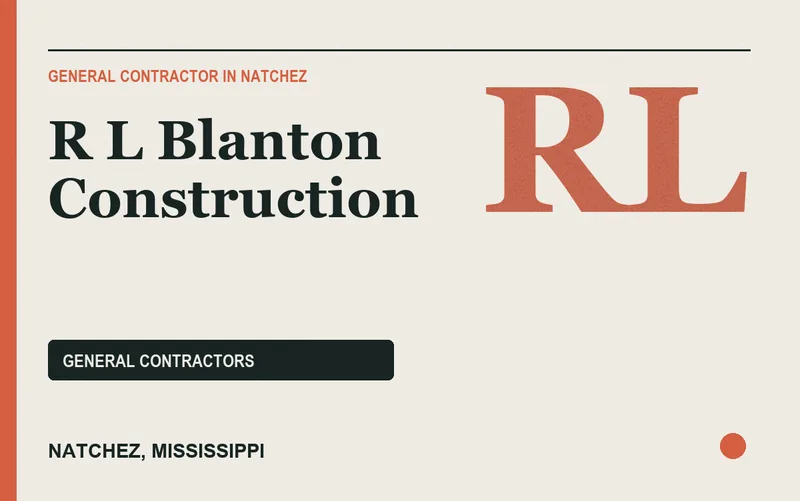 R L Blanton Construction in Natchez, Mississippi