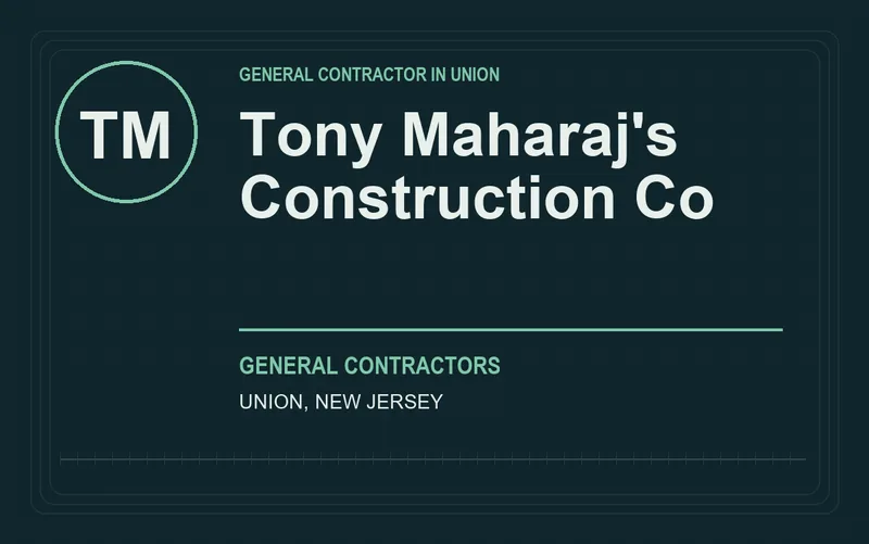 Tony Maharaj's Construction Co in Union, New Jersey
