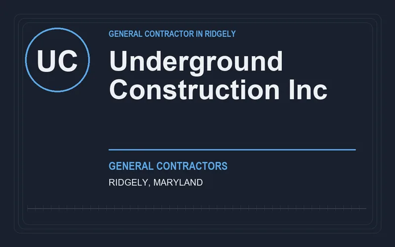 Underground Construction Inc in Ridgely, Maryland
