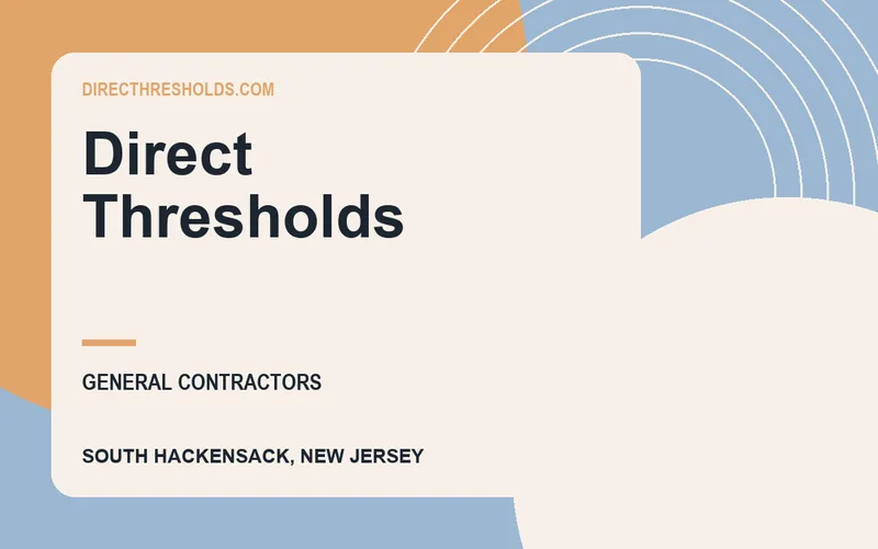 Direct Thresholds in South Hackensack, New Jersey