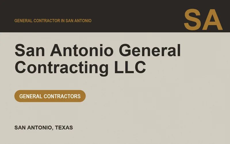 San Antonio General Contracting llc in San Antonio, Texas
