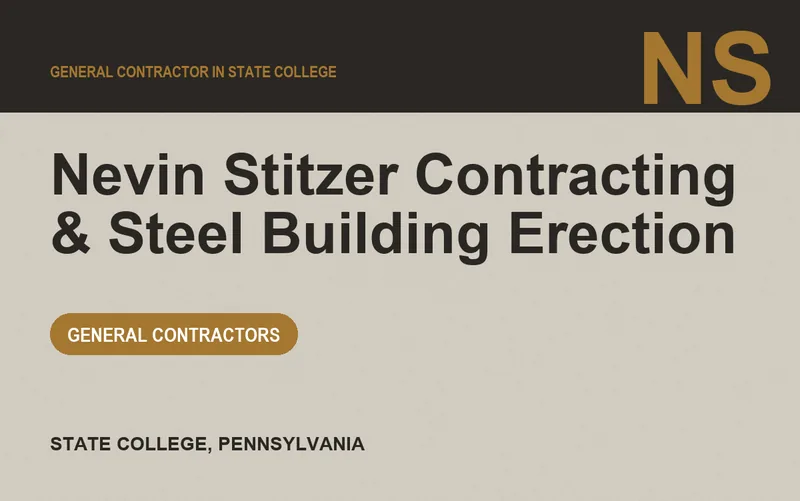 Nevin Stitzer Contracting & Steel Building Erection in State College, Pennsylvania