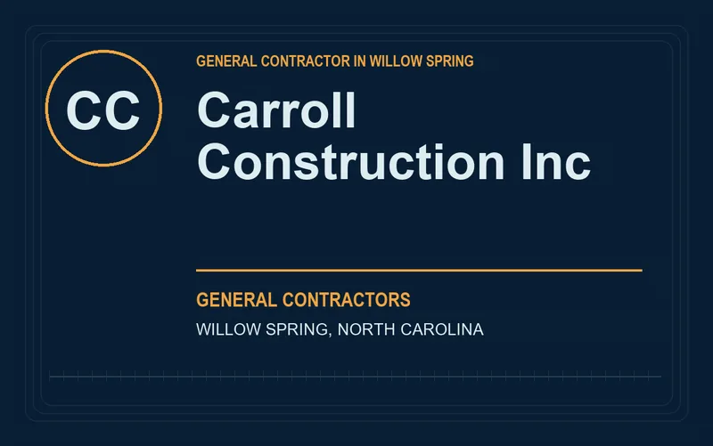 Carroll Construction Inc in Willow Spring, North Carolina