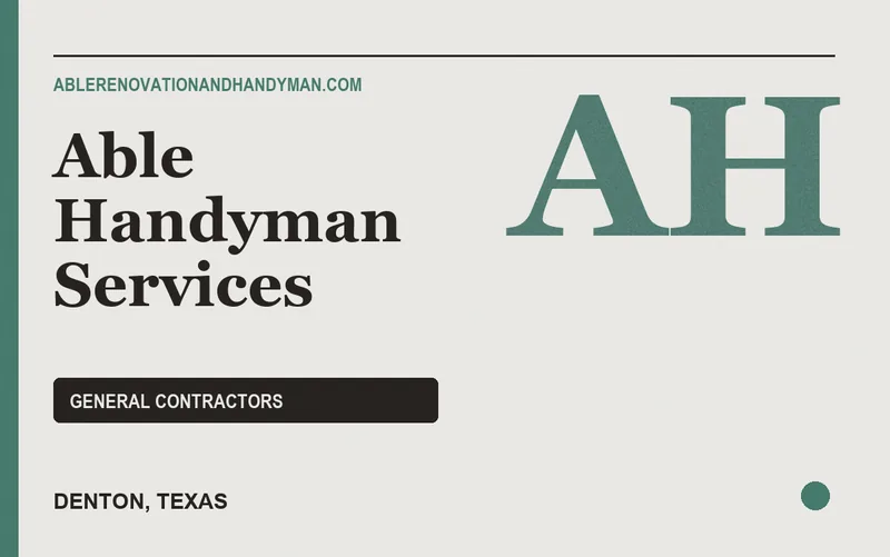 Able Handyman Services in Denton, Texas