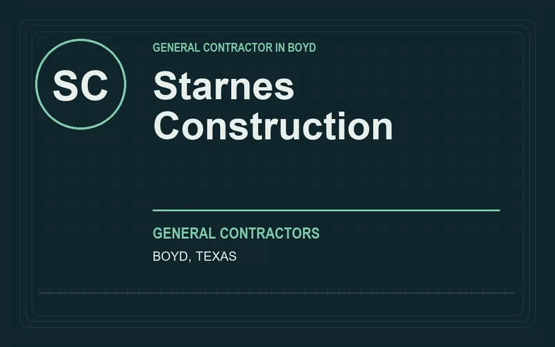 Starnes Construction in Boyd, Texas