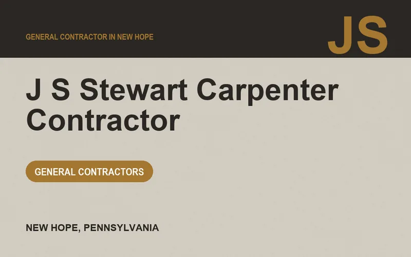 J S Stewart Carpenter Contractor in New Hope, Pennsylvania