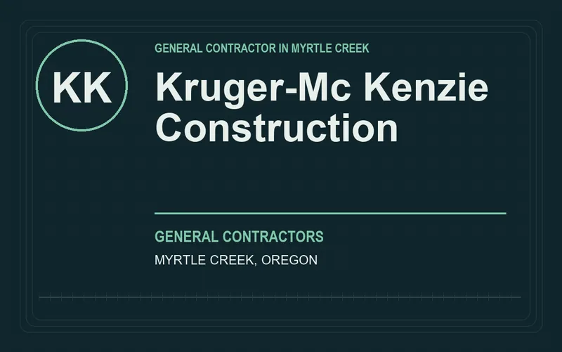 Kruger-Mc Kenzie Construction in Myrtle Creek, Oregon
