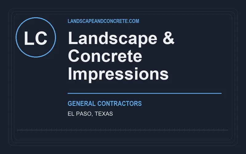 Landscape & Concrete Impressions in El Paso, Texas