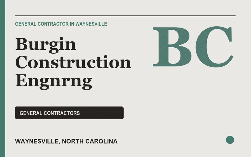 Burgin Construction Engnrng in Waynesville, North Carolina