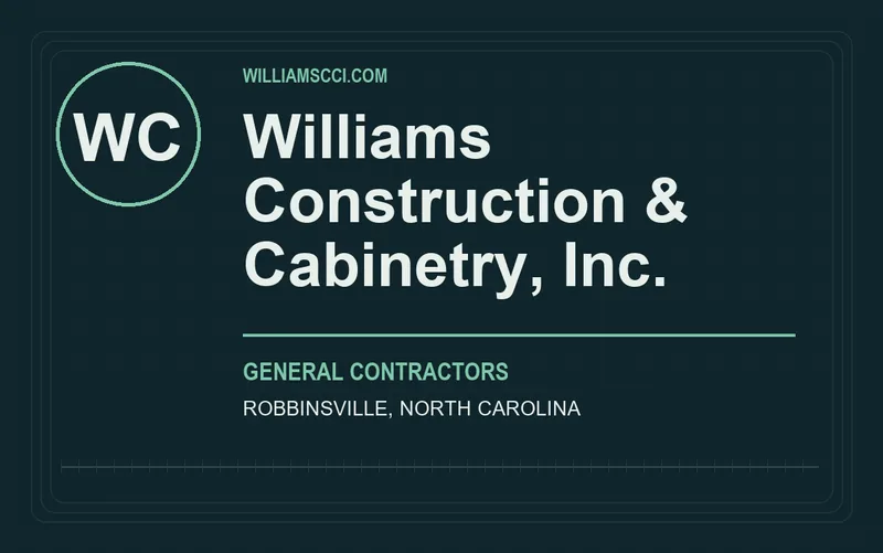Williams Construction & Cabinetry, Inc. in Robbinsville, North Carolina