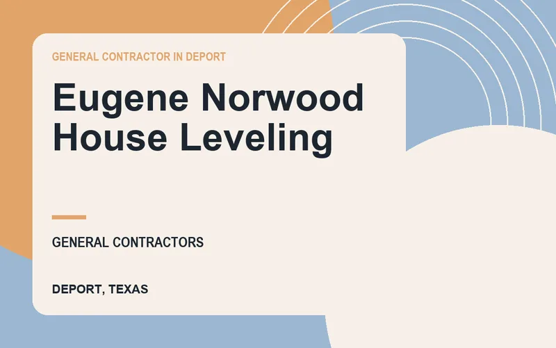 Eugene Norwood House Leveling in Deport, Texas