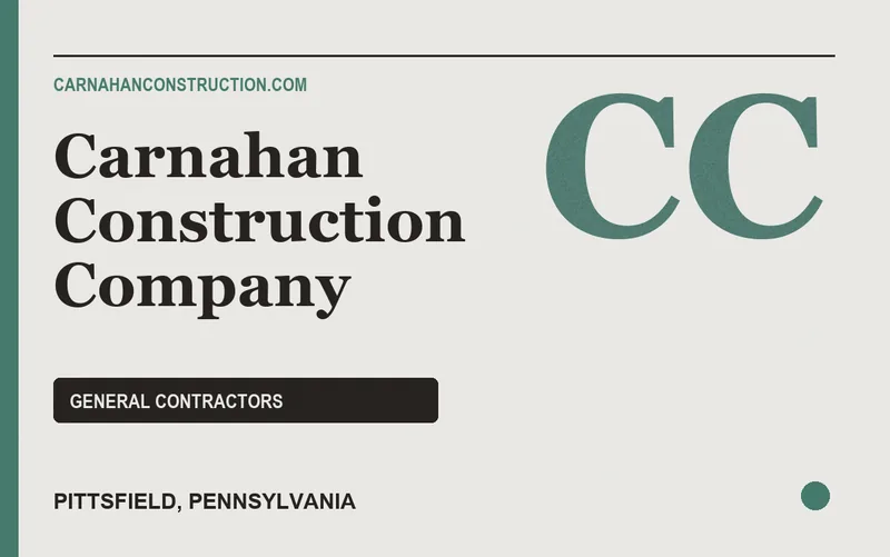 Carnahan Construction Company in Pittsfield, Pennsylvania