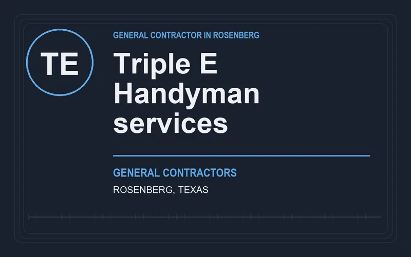 Triple E Handyman services in Rosenberg, Texas