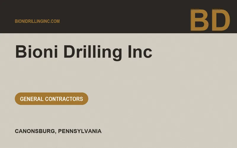 Bioni Drilling Inc in Canonsburg, Pennsylvania