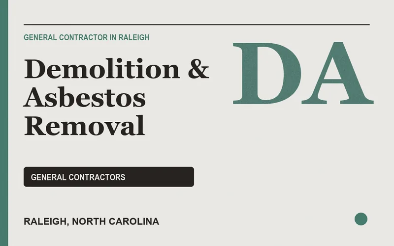 Demolition & Asbestos Removal in Raleigh, North Carolina