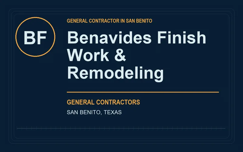 Benavides Finish Work & Remodeling in San Benito, Texas