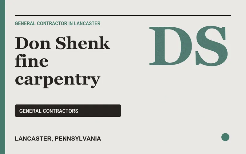 Don Shenk fine carpentry in Lancaster, Pennsylvania
