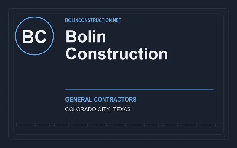 Bolin Construction in Colorado City, Texas