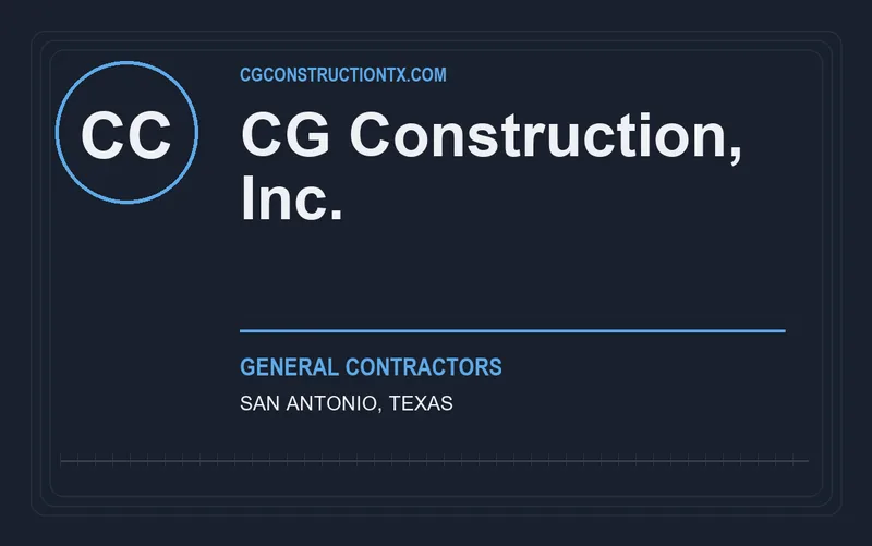 CG Construction, Inc. in San Antonio, Texas