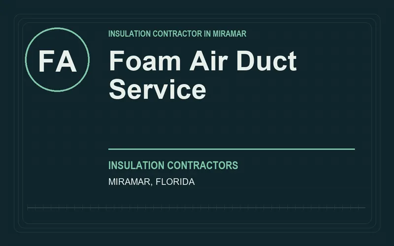 Foam Air Duct Service in Miramar, Florida