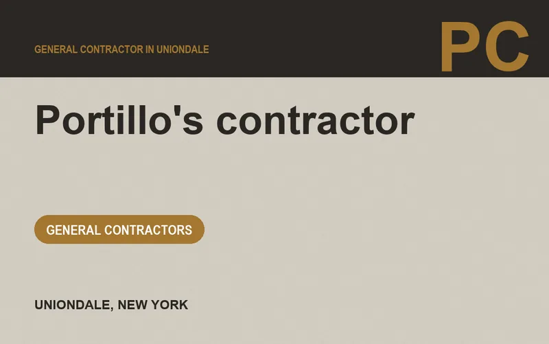 Portillo's contractor in Uniondale, New York