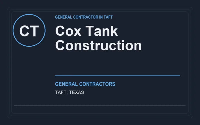 Cox Tank Construction in Taft, Texas