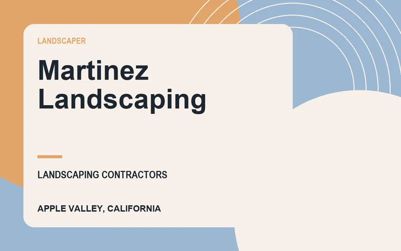 Martinez Landscaping in Apple Valley, California
