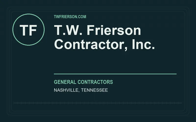 T.W. Frierson Contractor, Inc. in Nashville, Tennessee