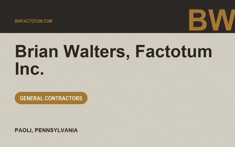 Brian Walters, Factotum Inc. in Paoli, Pennsylvania