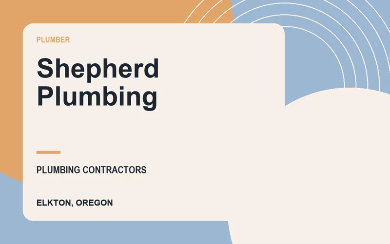 Shepherd Plumbing in Elkton, Oregon