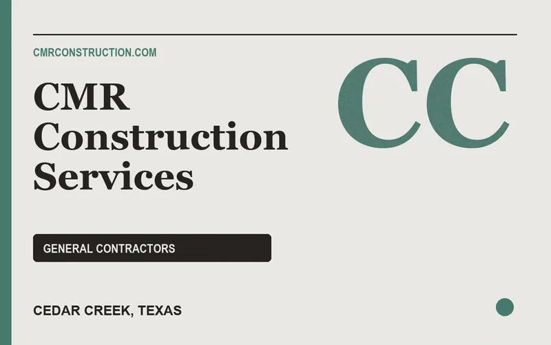 CMR Construction Services in Cedar Creek, Texas