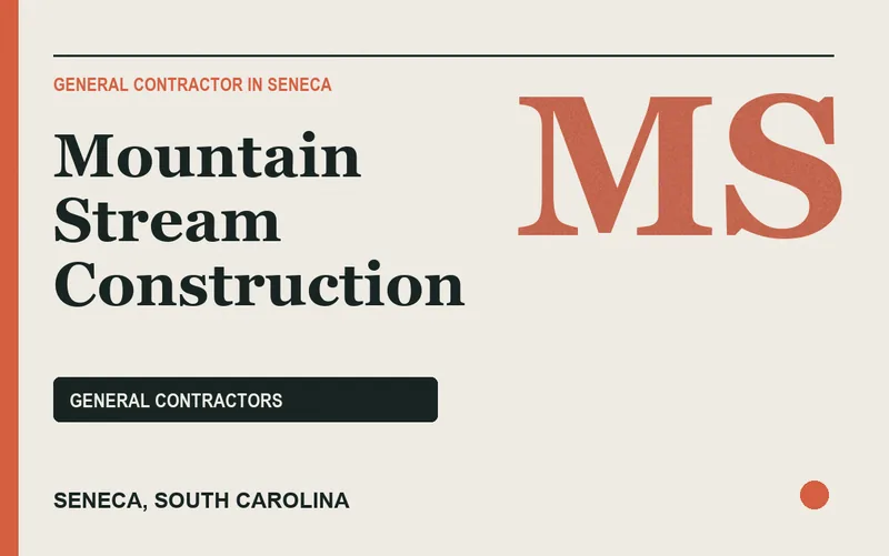 Mountain Stream Construction in Seneca, South Carolina