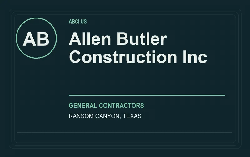 Allen Butler Construction Inc in Ransom Canyon, Texas