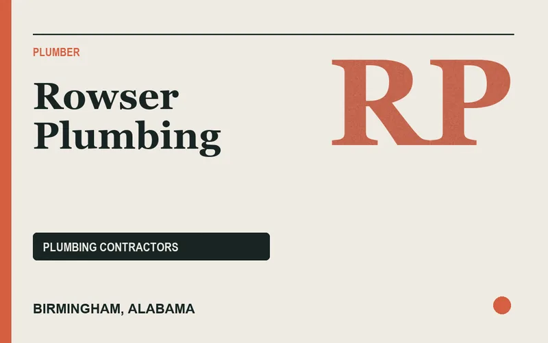 Rowser Plumbing in Birmingham, Alabama