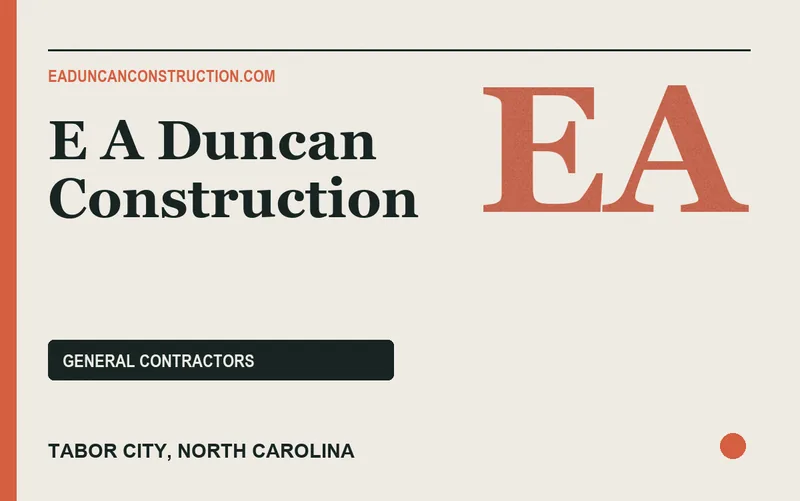 E A Duncan Construction in Tabor City, North Carolina