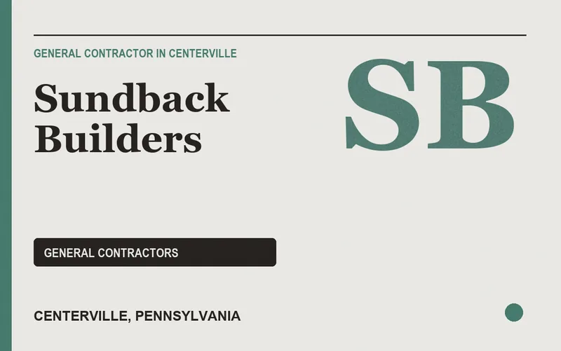 Sundback Builders in Centerville, Pennsylvania