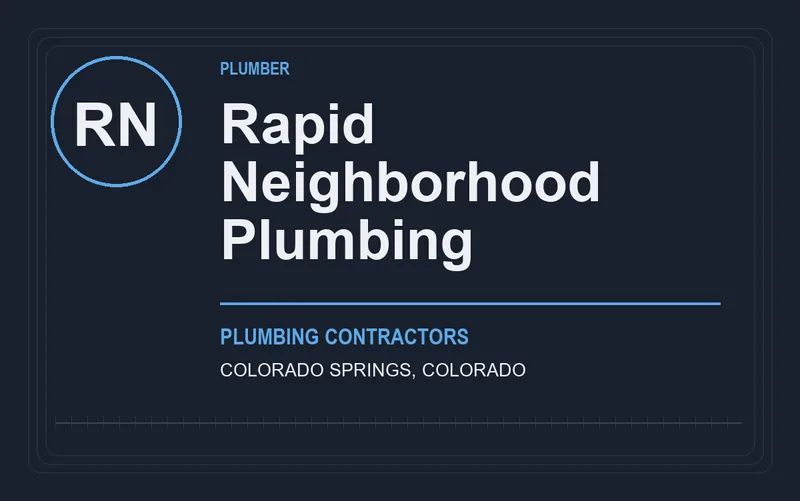 Rapid Neighborhood Plumbing in Colorado Springs, Colorado