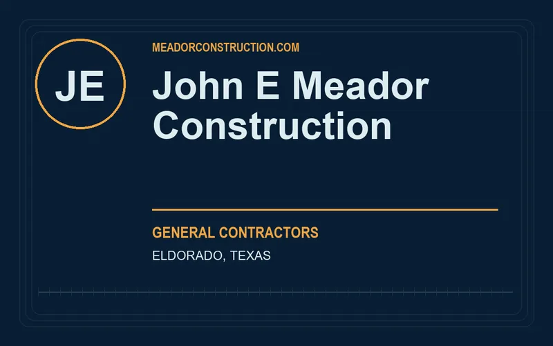 John E Meador Construction in Eldorado, Texas
