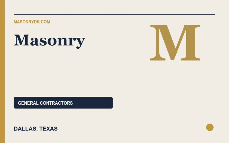 Masonry in Dallas, Texas
