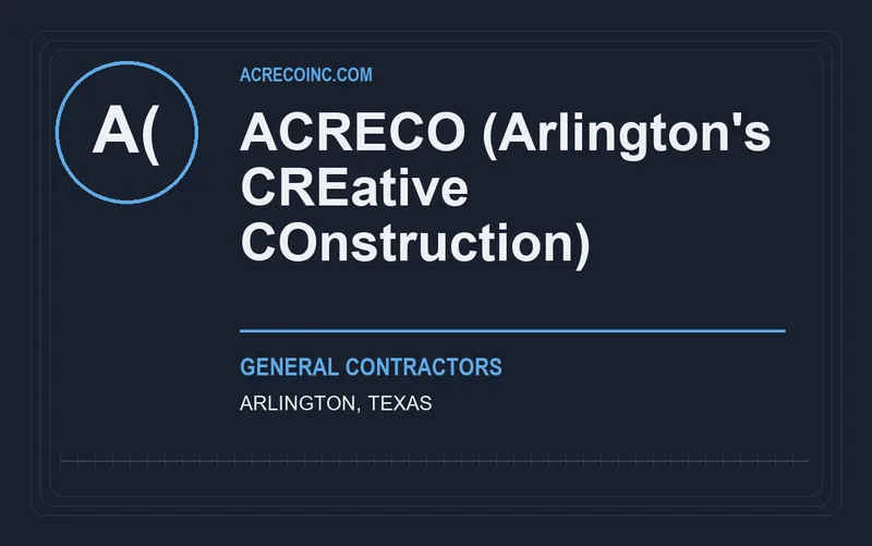 ACRECO (Arlington's CREative COnstruction) in Arlington, Texas