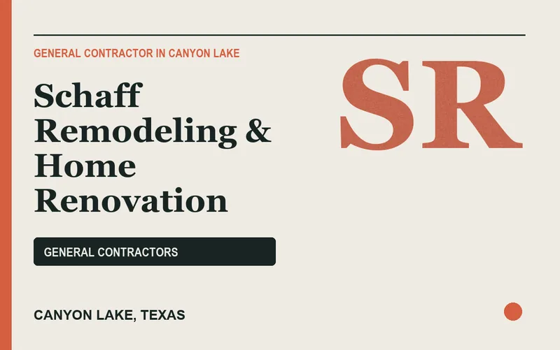 Schaff Remodeling & Home Renovation in Canyon Lake, Texas