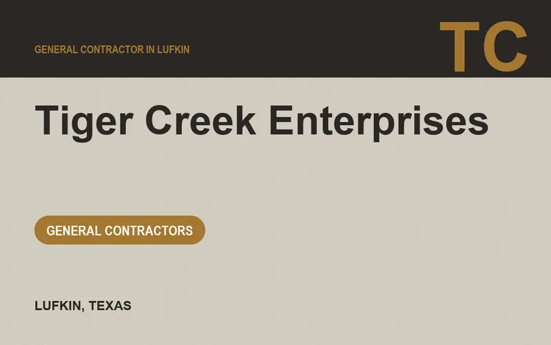 Tiger Creek Enterprises in Lufkin, Texas