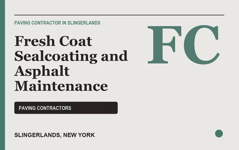 Fresh Coat Sealcoating and Asphalt Maintenance in Slingerlands, New York