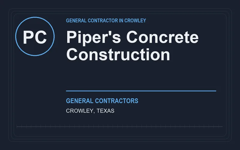 Piper's Concrete Construction in Crowley, Texas