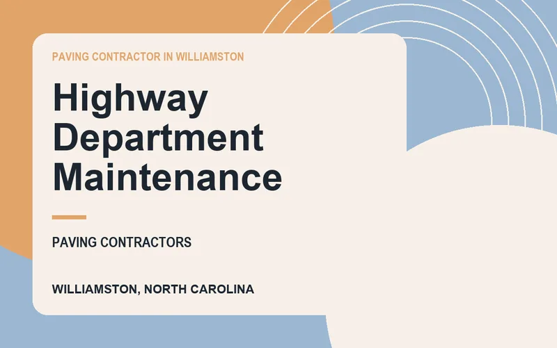 Highway Department Maintenance in Williamston, North Carolina