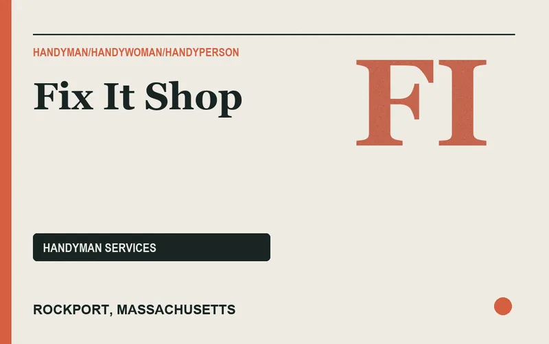Fix It Shop in Rockport, Massachusetts