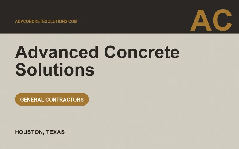 Advanced Concrete Solutions in Houston, Texas