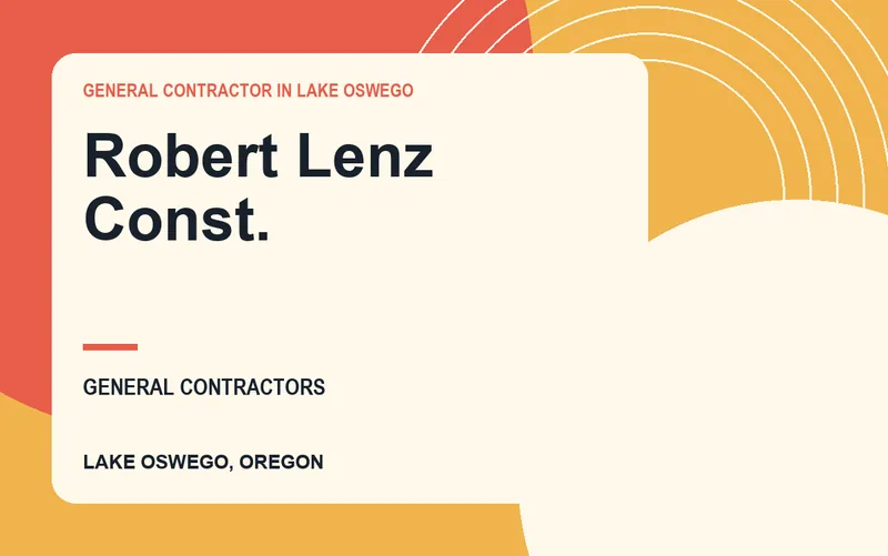 Robert Lenz Const. in Lake Oswego, Oregon