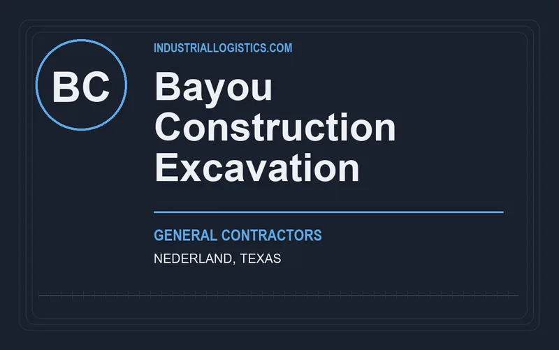 Bayou Construction Excavation in Nederland, Texas