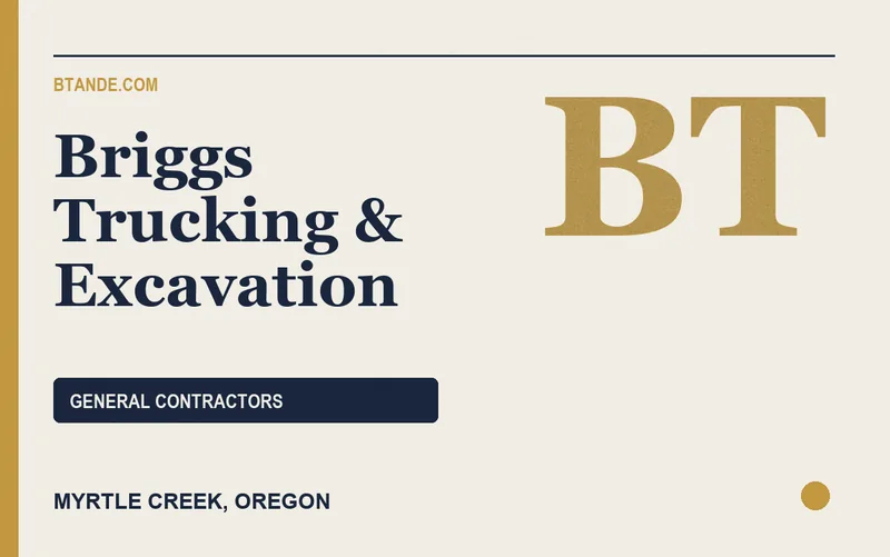 Briggs Trucking & Excavation in Myrtle Creek, Oregon